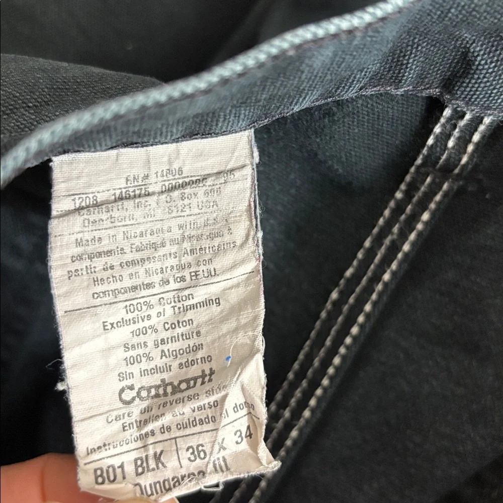 Vintage Carhartt Made in USA Double Knee Duck Canvas Work Pants
